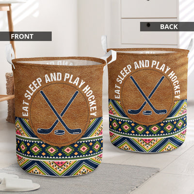 Hockey Suede Pattern Style - Laundry Basket - Owls Matrix LTD