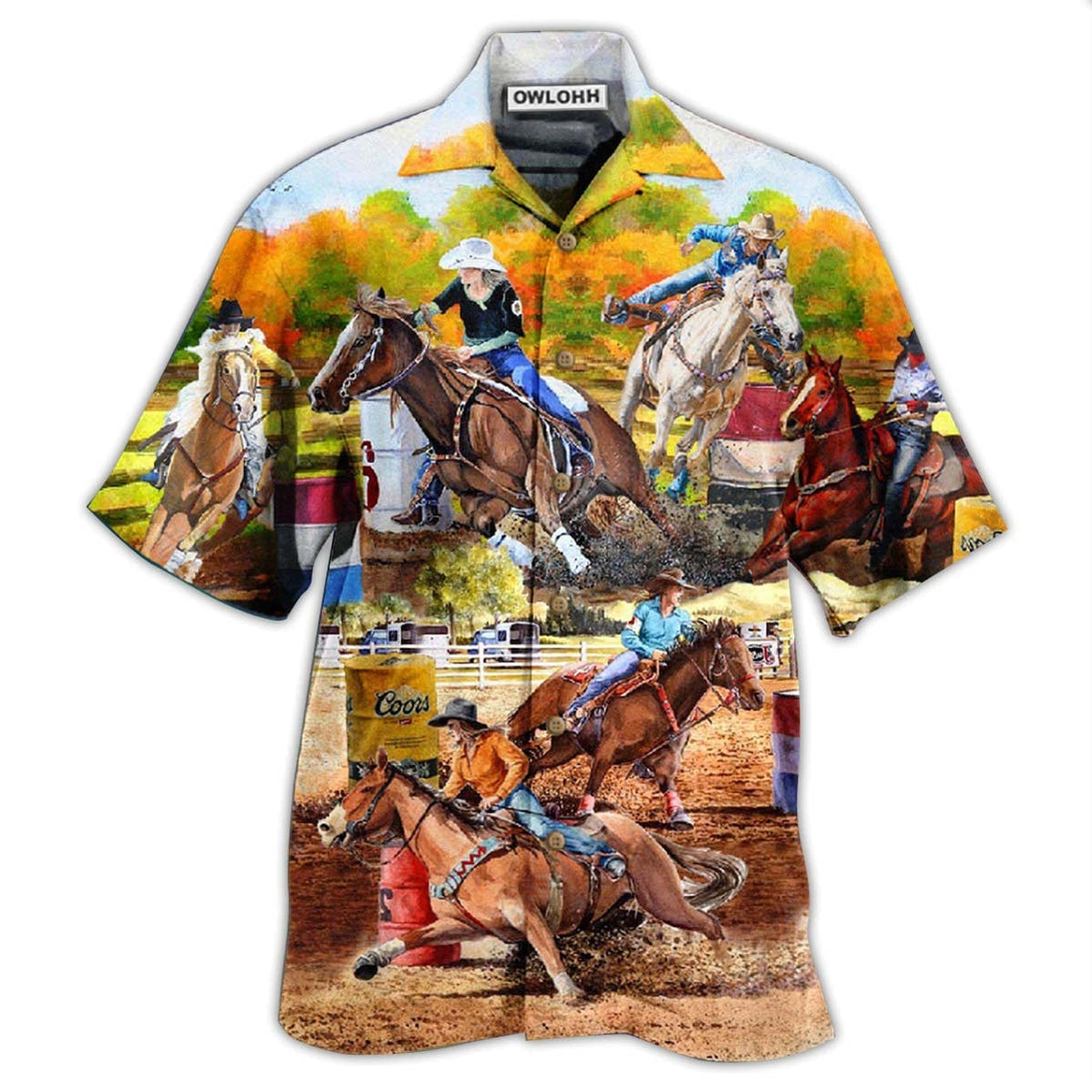 Hawaiian Shirt / Adults / S Horse Barrel Racing Ride It Like You Stole It - Hawaiian Shirt - Owls Matrix LTD