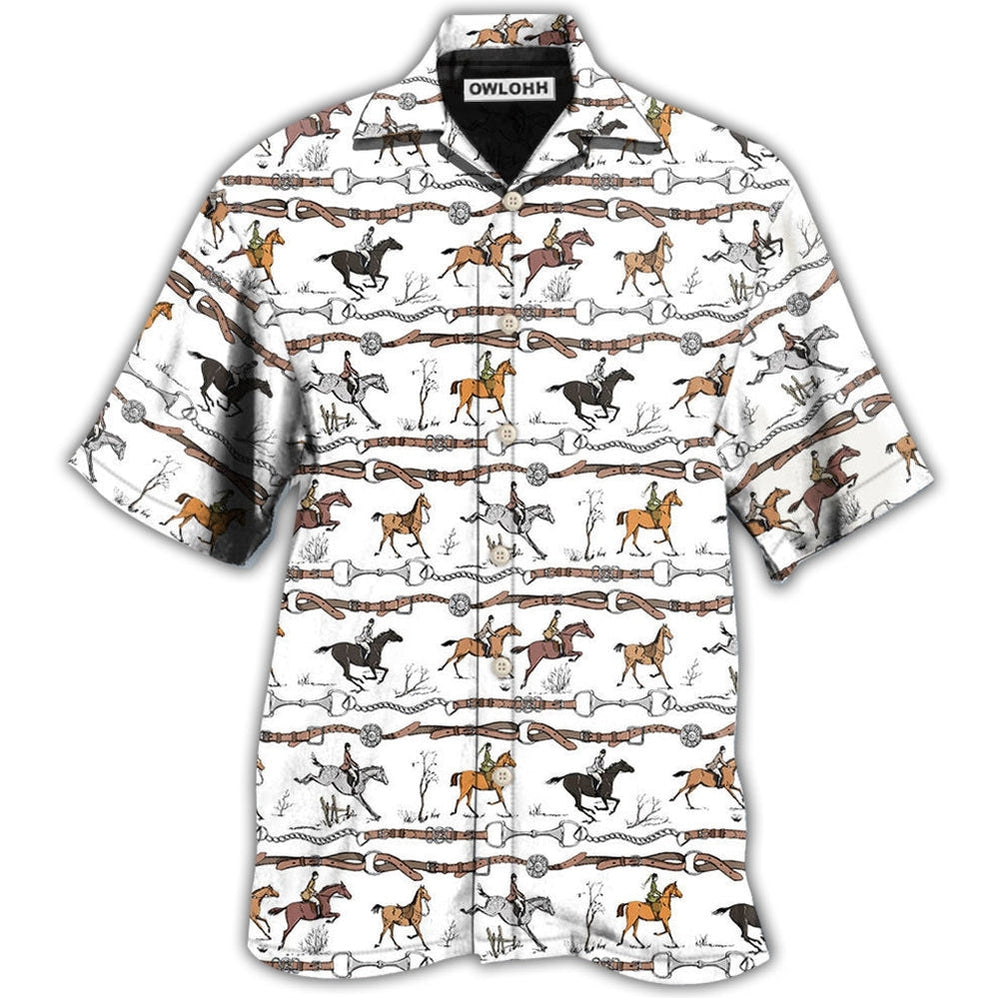 Hawaiian Shirt / Adults / S Horse Beautiful Jumping - Hawaiian shirt - Owls Matrix LTD