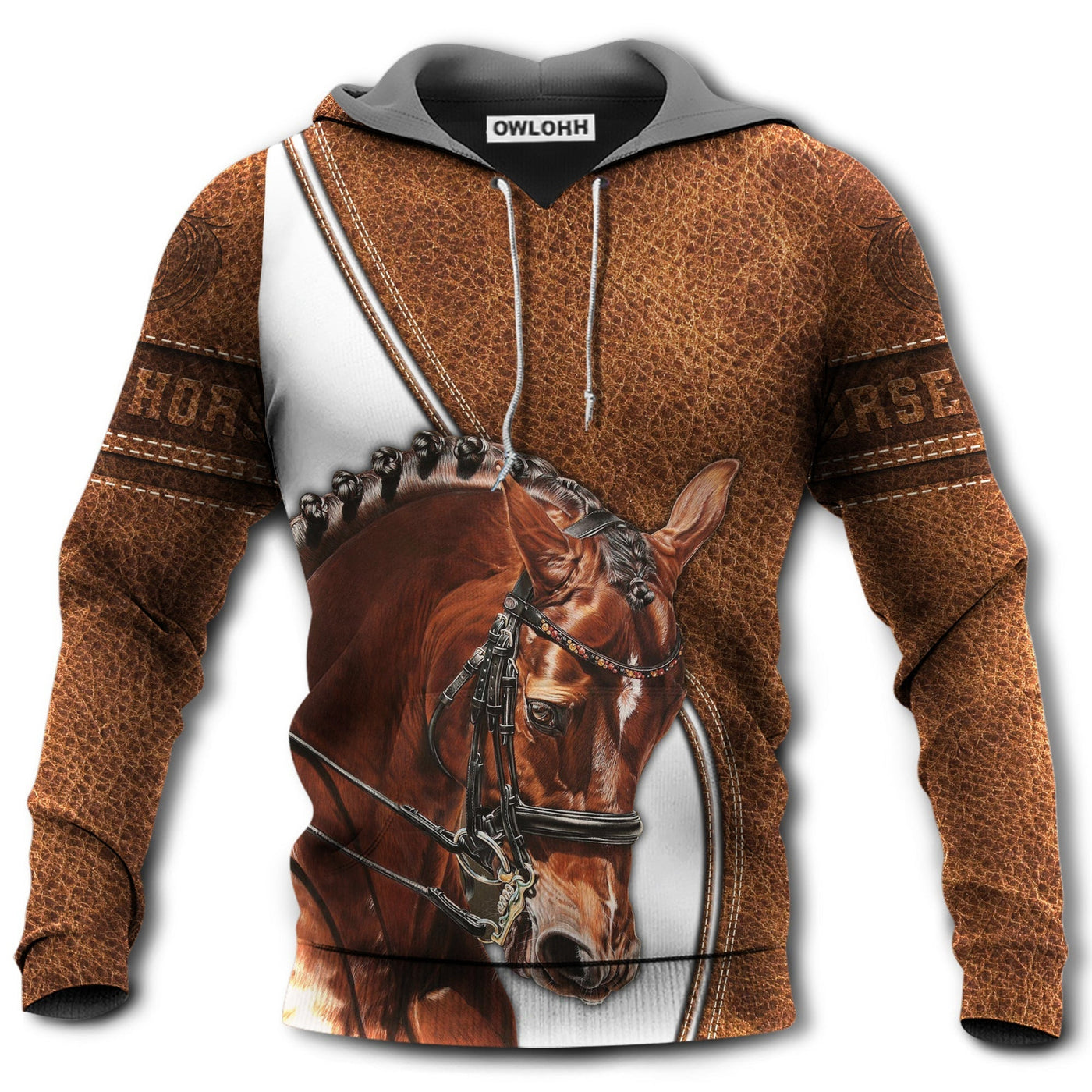 Unisex Hoodie / S Horse Cool Leather Style - Hoodie - Owls Matrix LTD