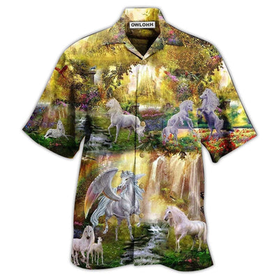 Hawaiian Shirt / Adults / S Horse Fly To Paradise - Hawaiian Shirt - Owls Matrix LTD