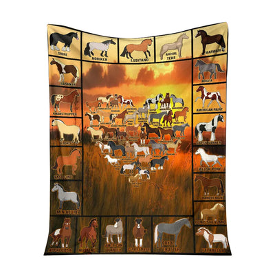 50" x 60" Horse I Love Horses So Cool - Flannel Blanket - Owls Matrix LTD