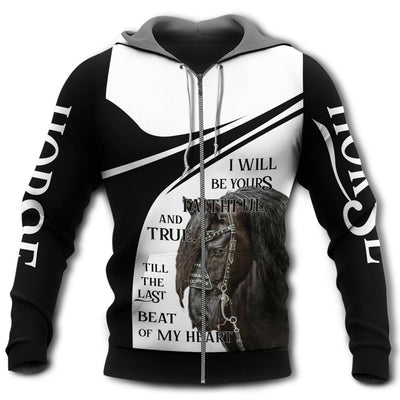 Zip Hoodie / S Horse I Will Be Yours - Hoodie - Owls Matrix LTD