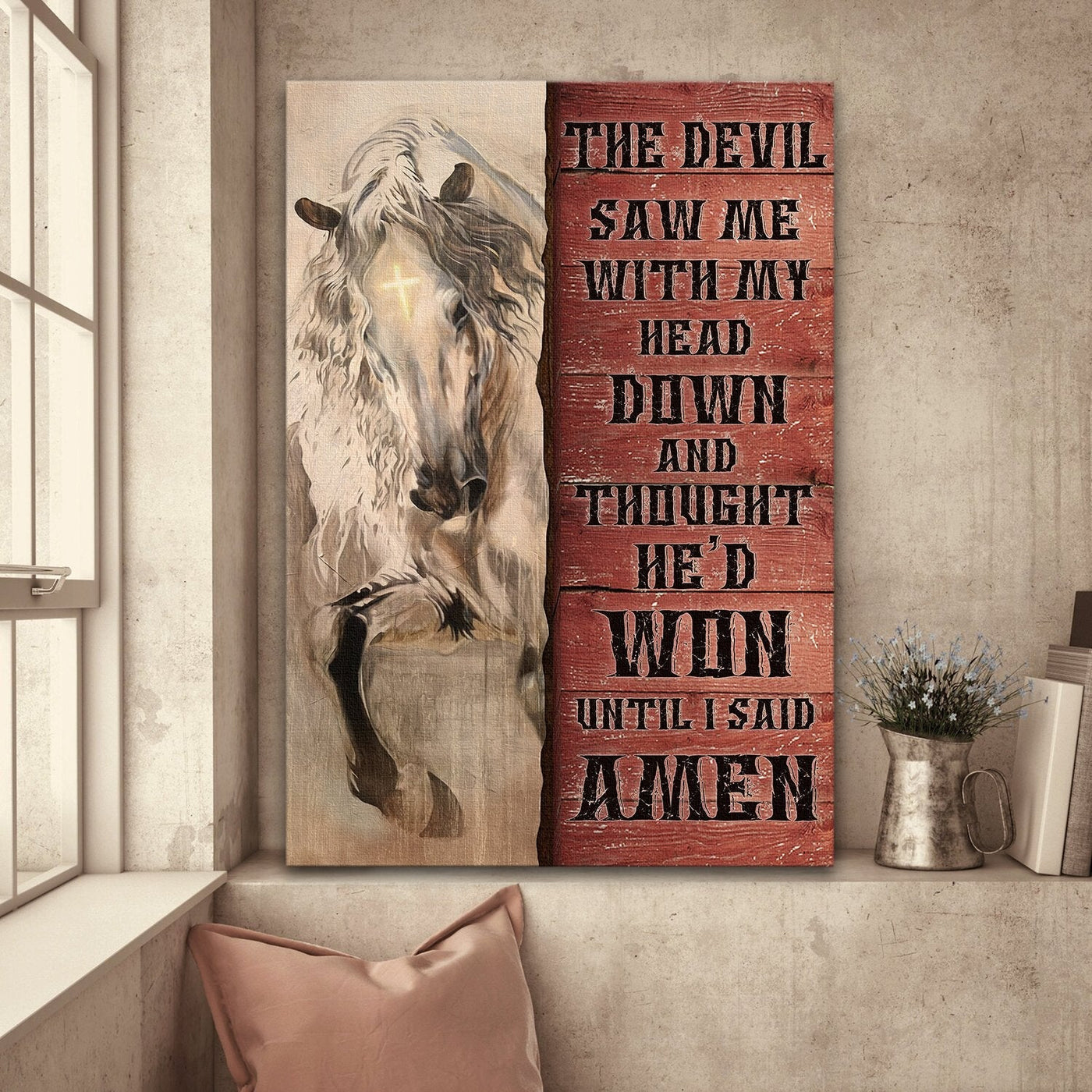 Horse The Devil Saw Me With My Head Down - Vertical Poster - Owls Matrix LTD