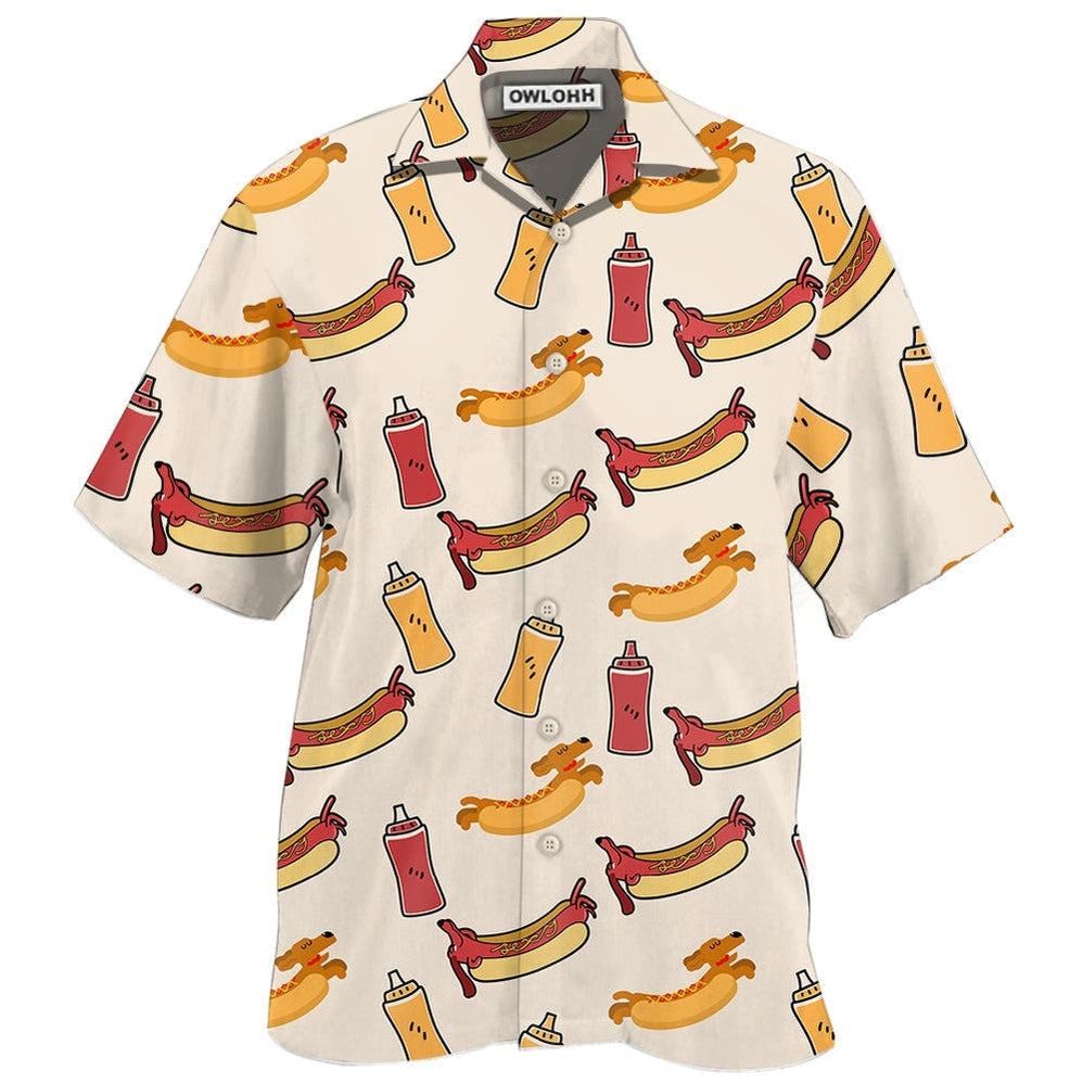 Hawaiian Shirt / Adults / S Hot Dog Funny Cool - Hawaiian Shirt - Owls Matrix LTD