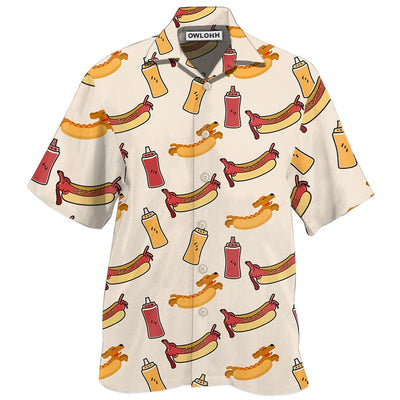 Hawaiian Shirt / Adults / S Hot Dog Funny Cool - Hawaiian Shirt - Owls Matrix LTD