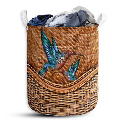 S: 17.72”x13.78” (45x35 cm) Hummingbird Basic Style – Laundry Basket - Owls Matrix LTD