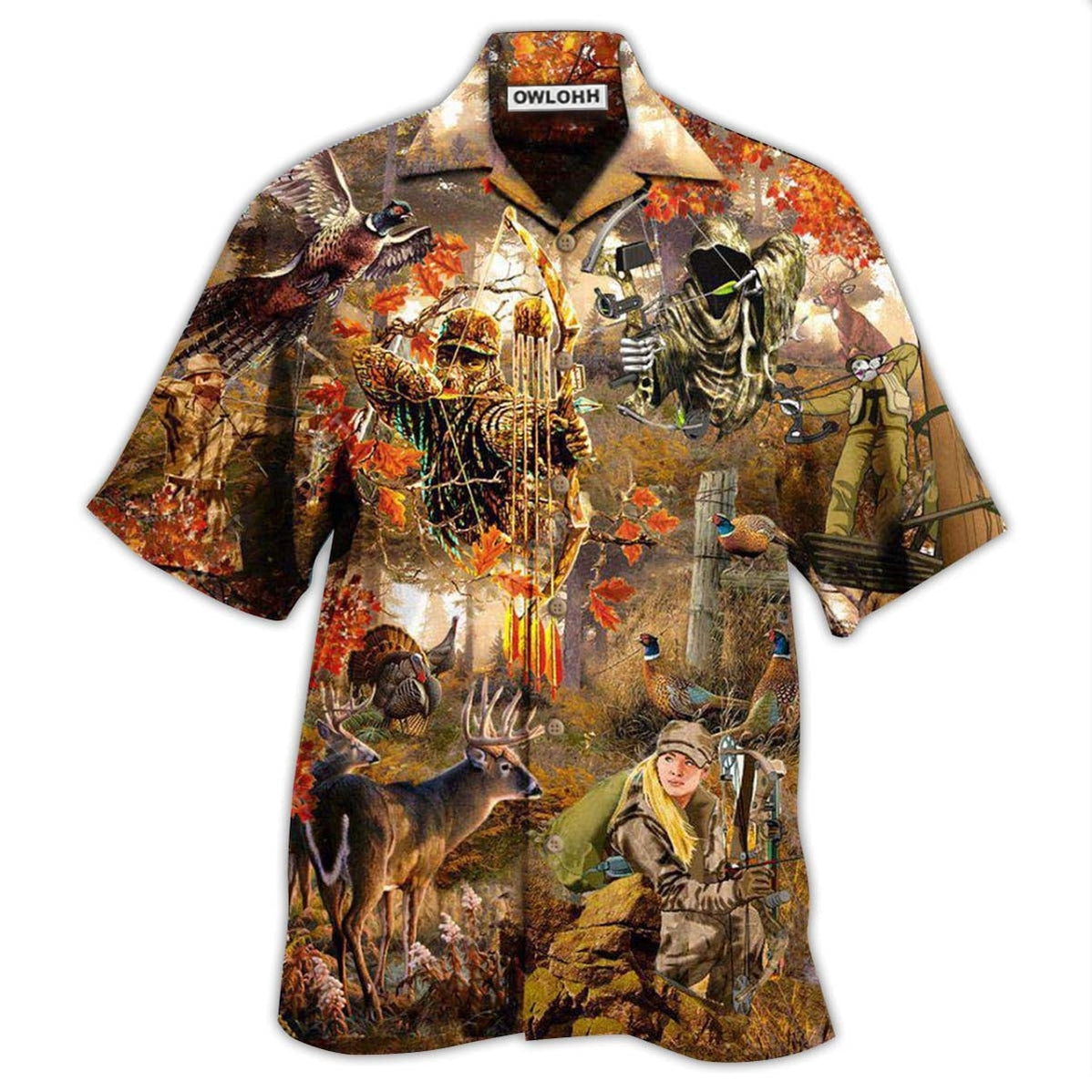 Hawaiian Shirt / Adults / S Hunting Bow And Arrow Were The History Of Mankind Cool - Hawaiian Shirt - Owls Matrix LTD