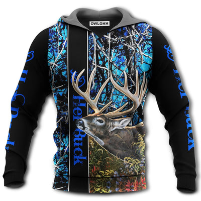 Unisex Hoodie Her Buck / S Hunting Buck And Doe Deer Hunting You & Me Got This with Pink and Blue - Hoodie - Owls Matrix LTD