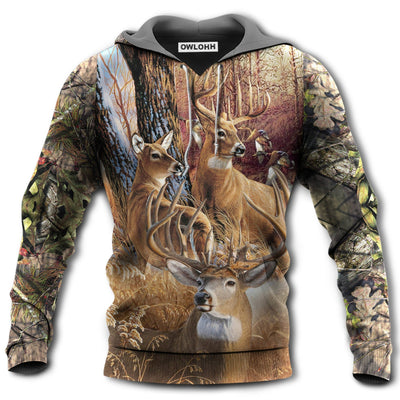 Unisex Hoodie / S Hunting Deer Autumn Style With Forest Style - Hoodie - Owls Matrix LTD