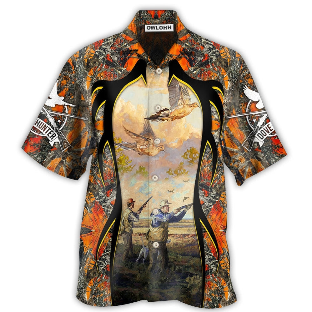 Hawaiian Shirt / Adults / S Hunting Dove Hunting Orange Style - Hawaiian Shirt - Owls Matrix LTD
