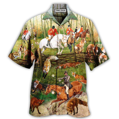 Hawaiian Shirt / Adults / S Hunting Fox Hunting Weekend Forecast - Hawaiian Shirt - Owls Matrix LTD
