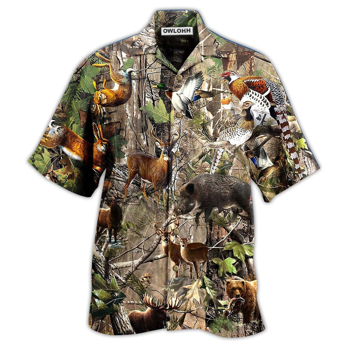 Hawaiian Shirt / Adults / S Hunting Lover Animals Cool - Hawaiian Shirt - Owls Matrix LTD