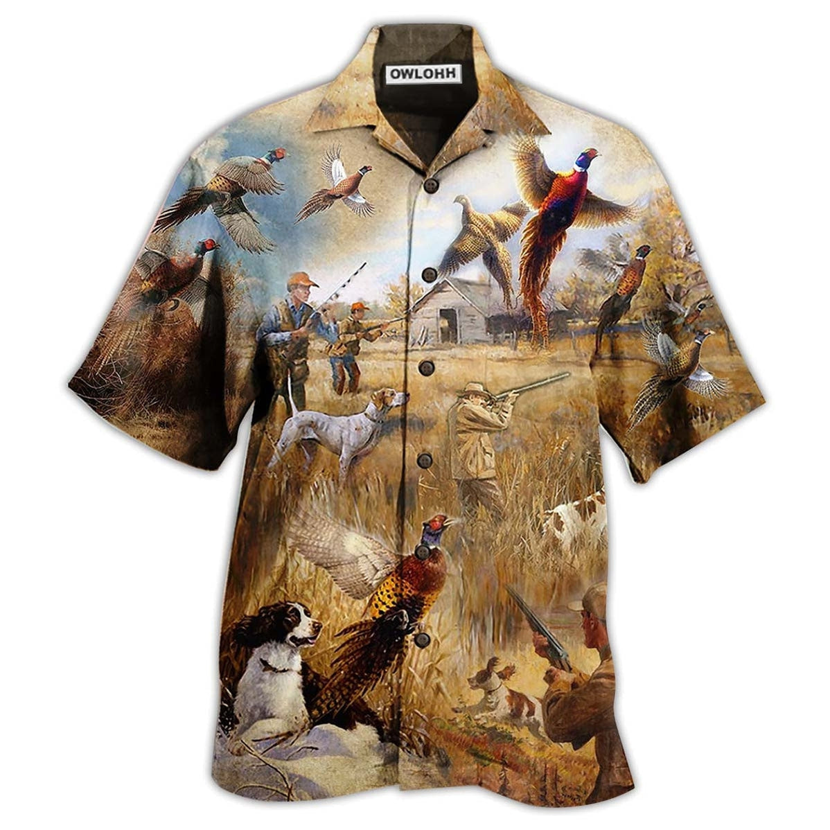 Hawaiian Shirt / Adults / S Hunting Pheasant Hunting I'm So Excited - Hawaiian Shirt - Owls Matrix LTD