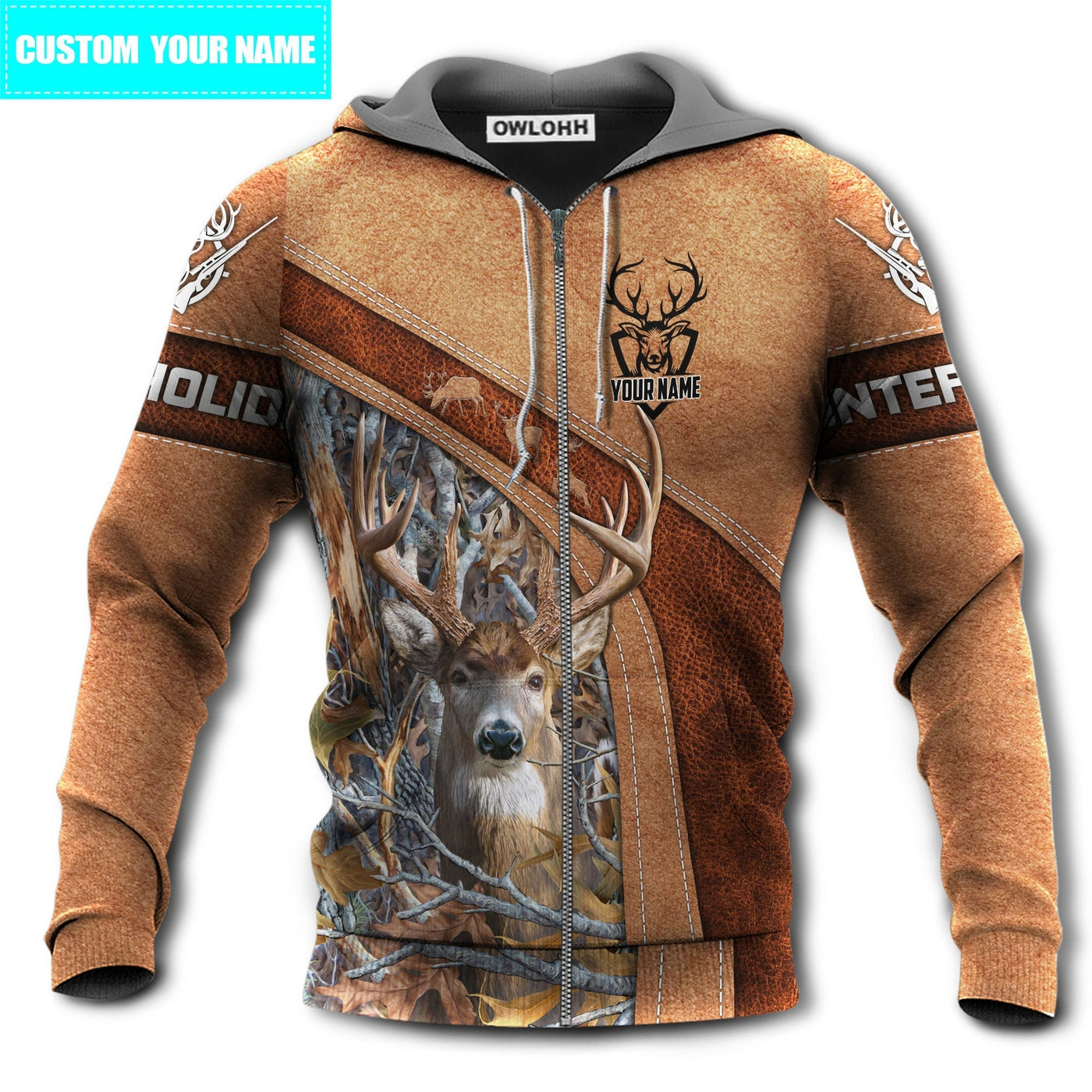 Unisex Hoodie / S Hunting Deer Amazing With Brown Style Personalized - Hoodie - Owls Matrix LTD