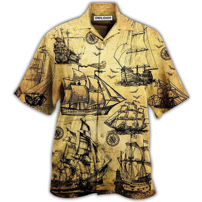 Hawaiian Shirt / Adults / S Sailing I Plan To Go Sailing Vintage Sail - Hawaiian Shirt - Owls Matrix LTD