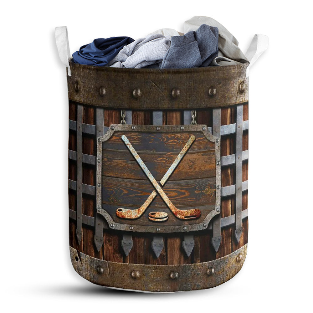 S: 17.72”x13.78” (45x35 cm) Ice Hockey Basic Style - Laundry Basket - Owls Matrix LTD