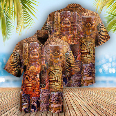 Tiki If Found Return To Hawaii Tiki Sculpture - Hawaiian Shirt - Owls Matrix LTD