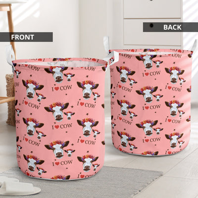 Cow I Love Cow - Laundry Basket - Owls Matrix LTD
