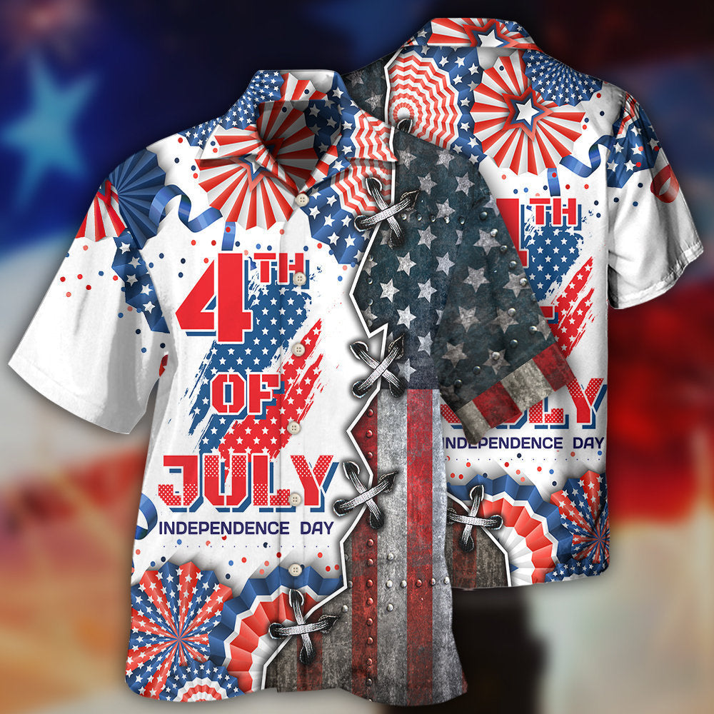 America Independence Day Happy Day - Hawaiian Shirt - Owls Matrix LTD
