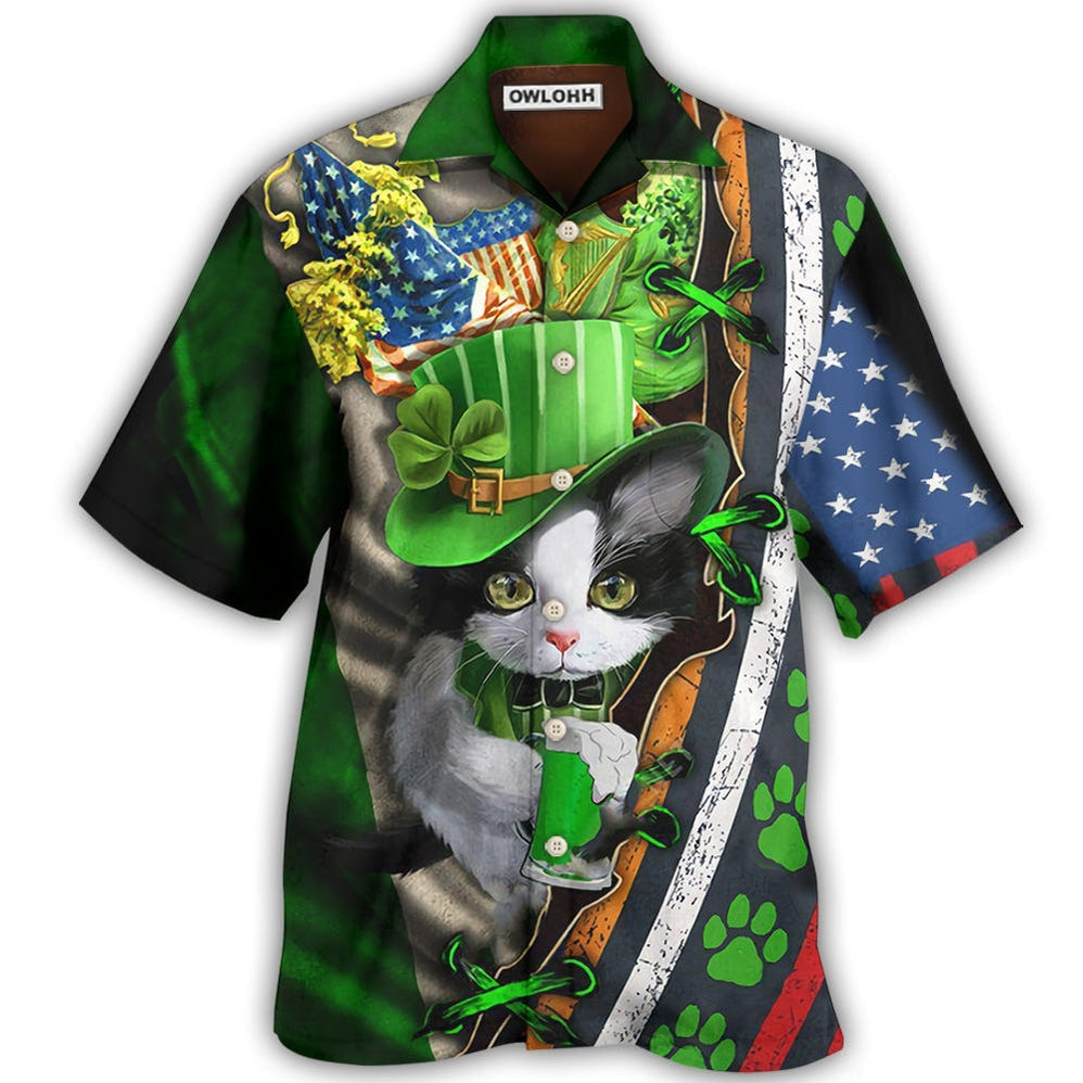 Hawaiian Shirt / Adults / S Irish Cats It's Not A Party Until An Irish Cat Show Up - Hawaiian Shirt - Owls Matrix LTD
