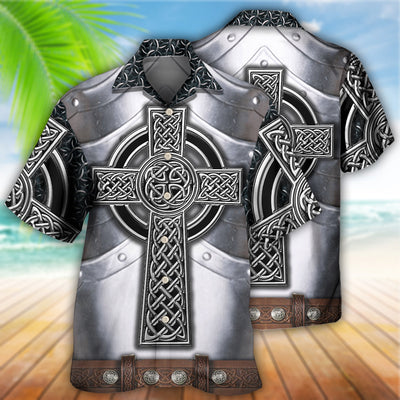 Irish Celtic Armor Metal Irish - Hawaiian Shirt - Owls Matrix LTD