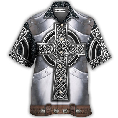 Hawaiian Shirt / Adults / S Irish Celtic Armor Metal Irish - Hawaiian Shirt - Owls Matrix LTD
