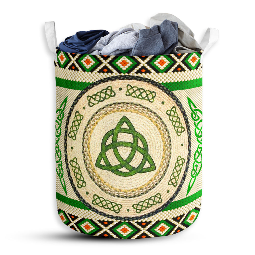 Irish Celtic Knots - Laundry Basket - Owls Matrix LTD