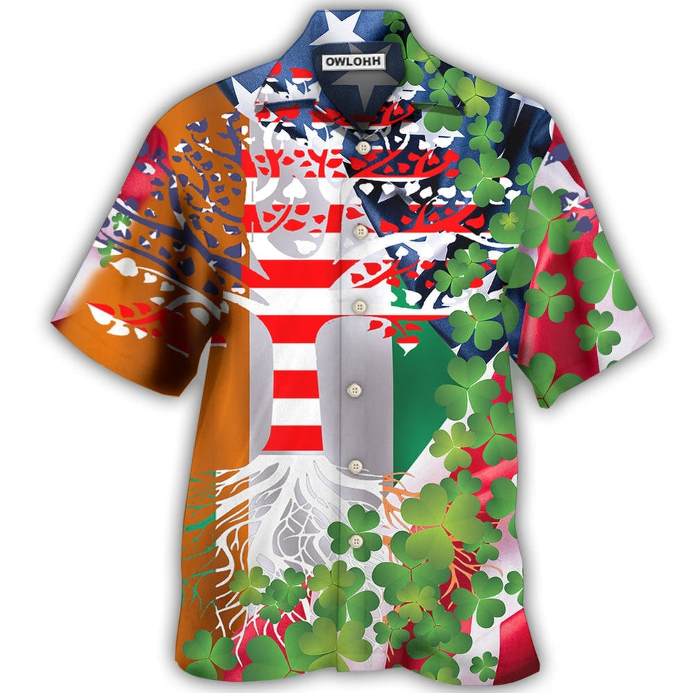Hawaiian Shirt / Adults / S Irish Independence Day America - Hawaiian Shirt - Owls Matrix LTD