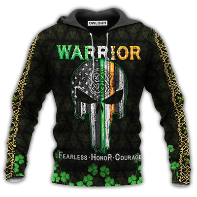 Unisex Hoodie / S Irish Warrior Fearless Honor Courage With Black - Hoodie - Owls Matrix LTD