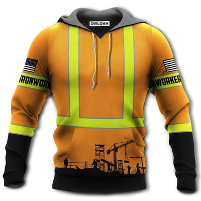 Unisex Hoodie / S Iron Worker Orange Style - Hoodie - Owls Matrix LTD