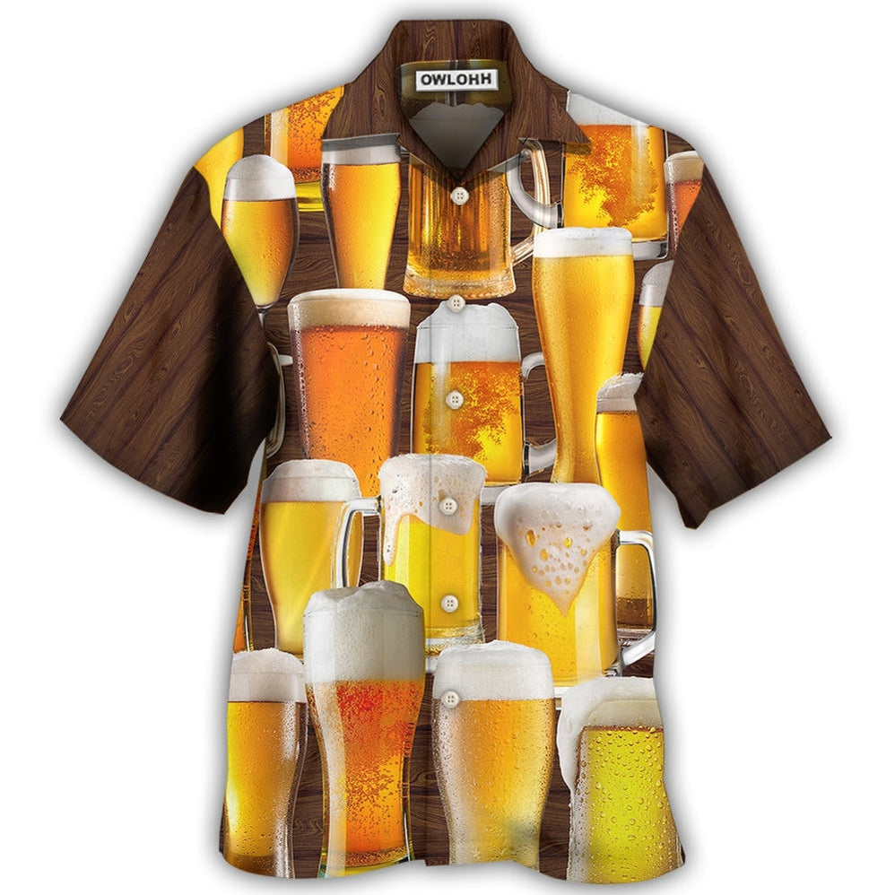 Hawaiian Shirt / Adults / S Beer It's Time For Beer - Hawaiian Shirt - Owls Matrix LTD