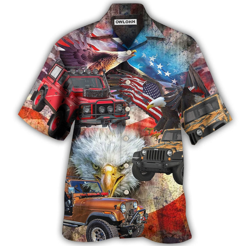 Hawaiian Shirt / Adults / S Jeep Independence Day America - Hawaiian Shirt - Owls Matrix LTD