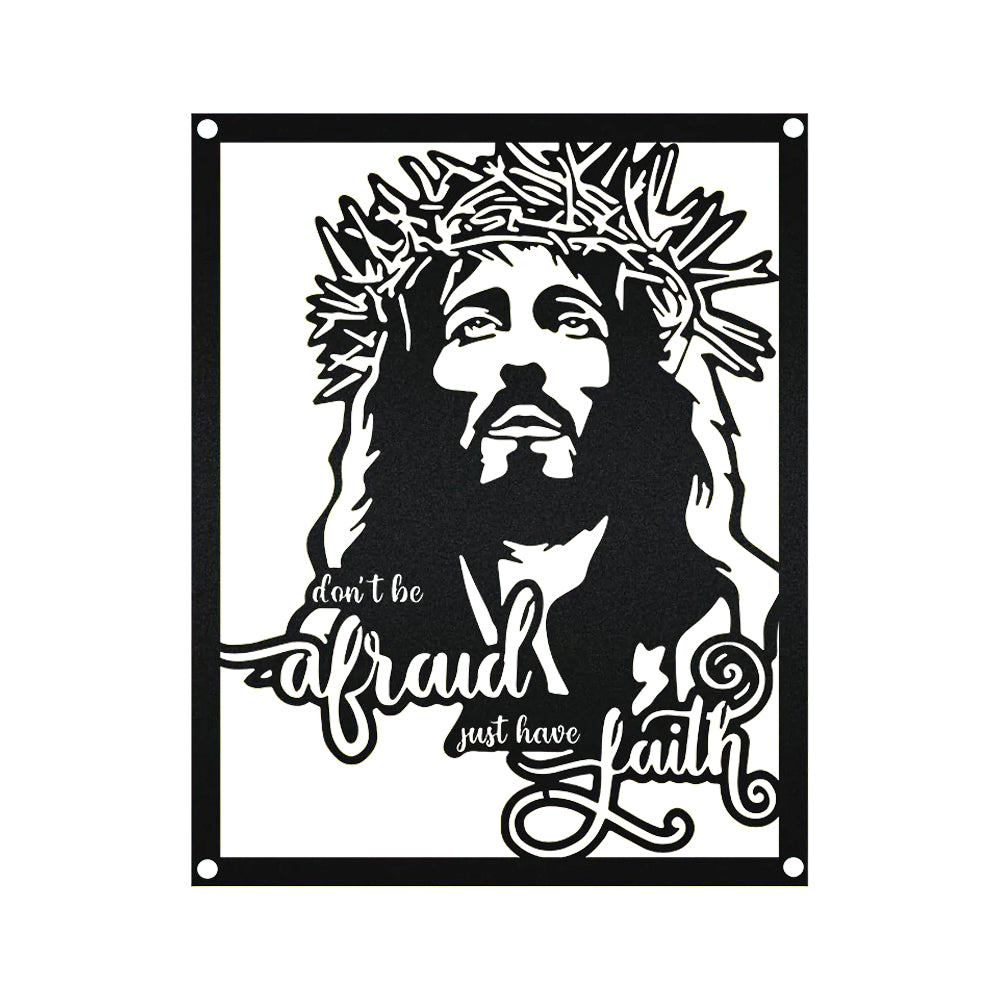 Jesus Don't Be Afraid Just Have Faith Catholic - Led Light Metal - Owls Matrix LTD
