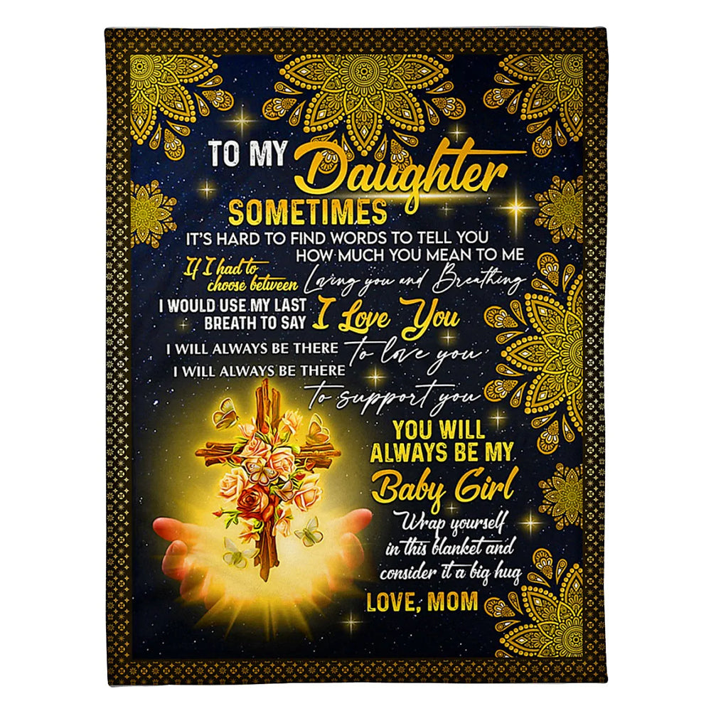 50" x 60" Jesus How Much You Mean To Me Great Gift For Daughter - Flannel Blanket - Owls Matrix LTD