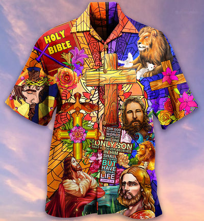 Jesus Lion And Flowers Cool - Hawaiian Shirt - Owls Matrix LTD