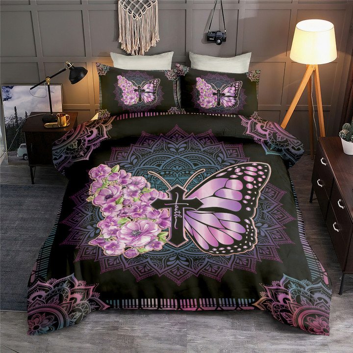 Jesus Purple Butterfly God Say You Are - Bedding Cover - Owls Matrix LTD