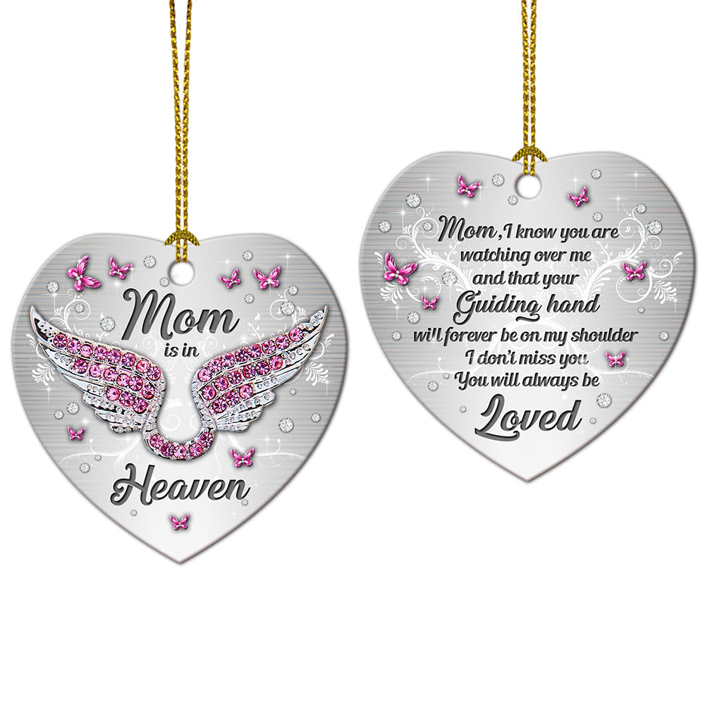 Jewelry Daughter Heart For Mom In Heaven - Heart Ornament - Owls Matrix LTD