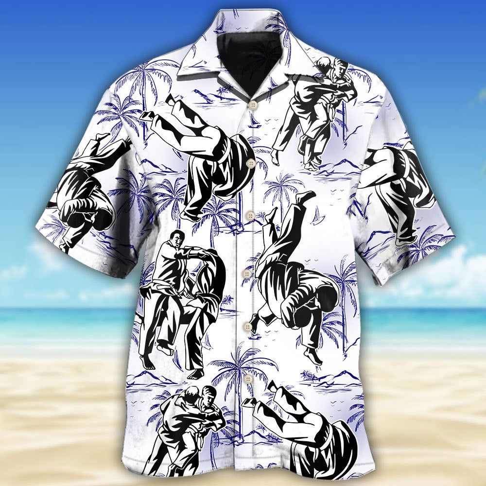 Judo Make Me Strong Tropical Style - Hawaiian Shirt - Owls Matrix LTD