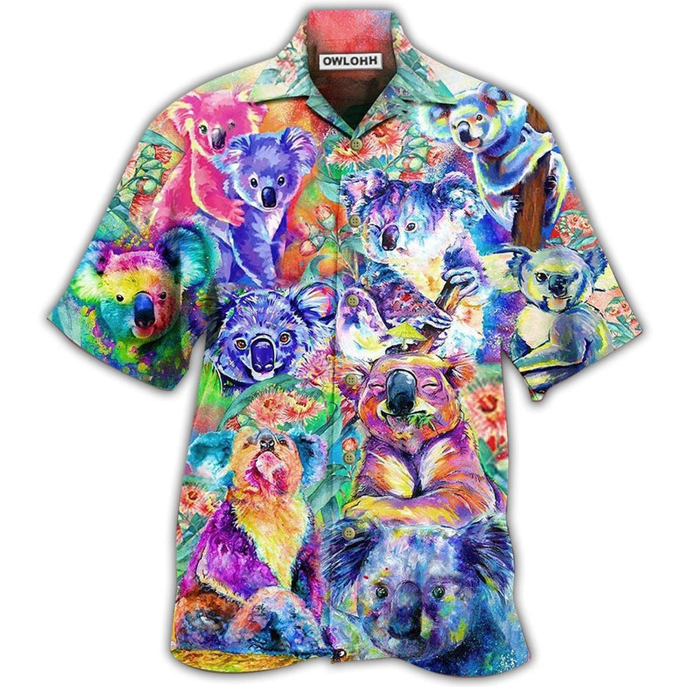 Hawaiian Shirt / Adults / S Koala Colorful Love Animals - Hawaiian Shirt - Owls Matrix LTD