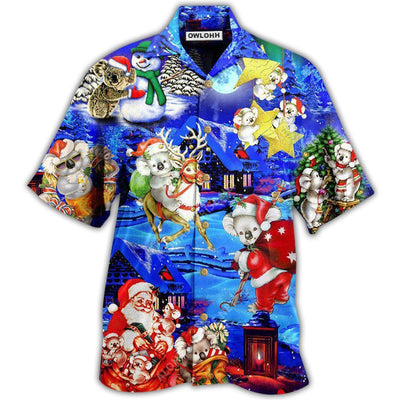 Hawaiian Shirt / Adults / S Koala Wants Merry Christmas With Much Fun - Hawaiian Shirt - Owls Matrix LTD