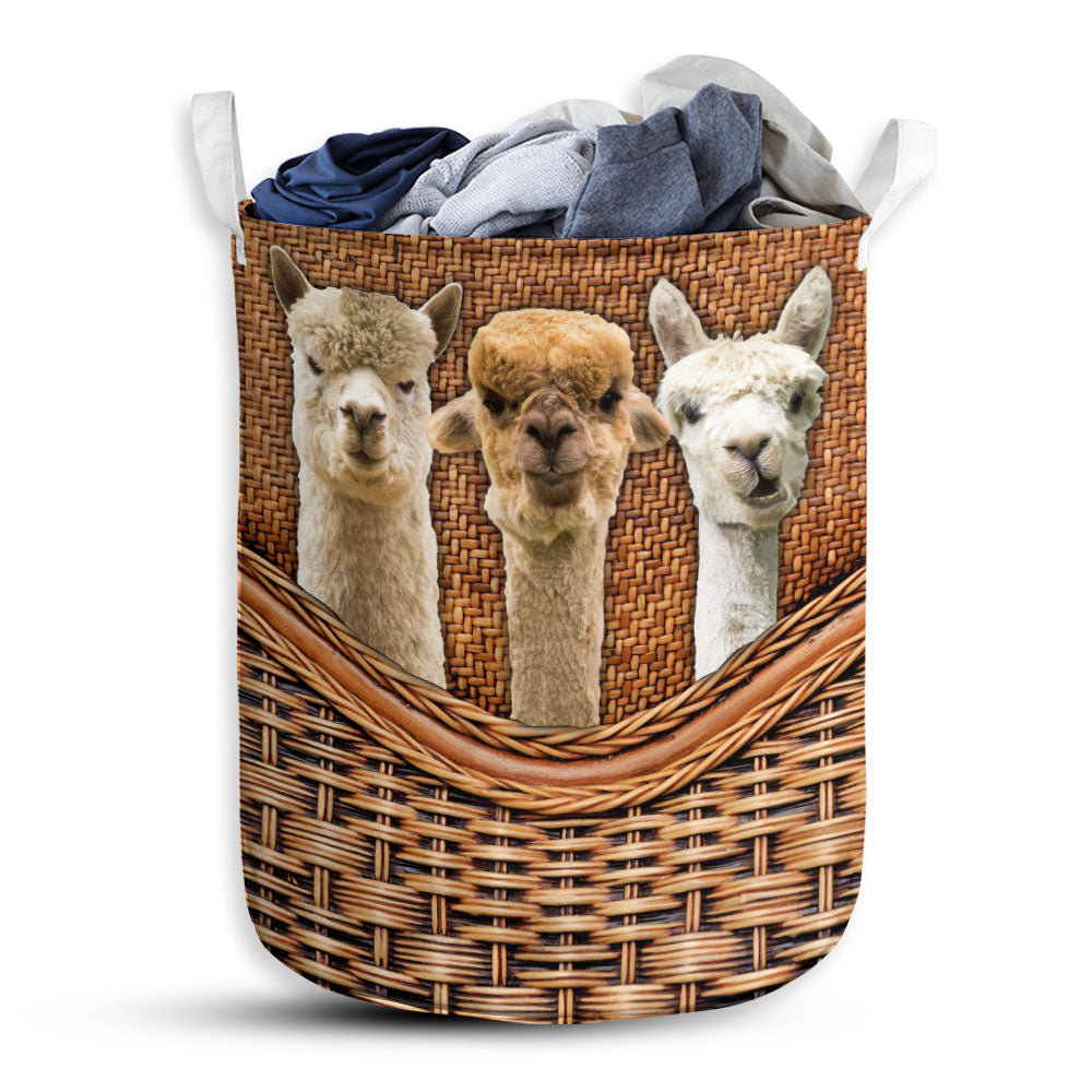 Alpaca Rattan Teaxture Style - Laundry Basket - Owls Matrix LTD