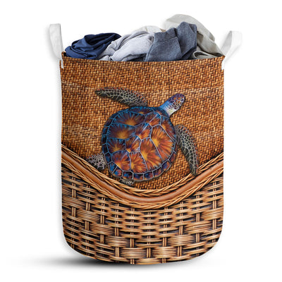 S: 17.72”x13.78” (45x35 cm) Turtle Sea Basic Style – Laundry Basket - Owls Matrix LTD