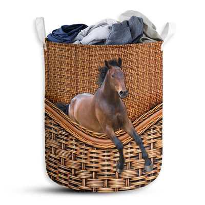 Horse Strong Horse Basic Style - Laundry Basket - Owls Matrix LTD