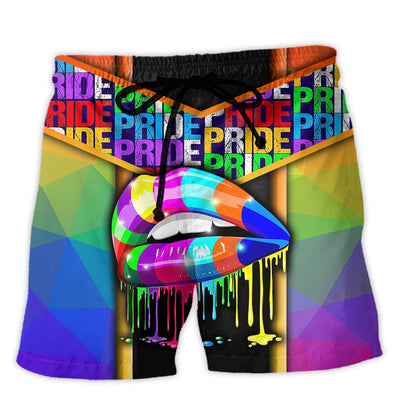 Beach Short / Adults / S LGBT American Pride 2022 - Beach Short - Owls Matrix LTD