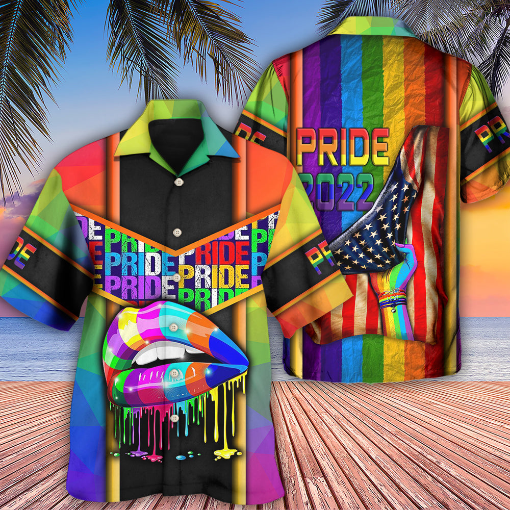 LGBT American Pride 2022 - Hawaiian Shirt - Owls Matrix LTD