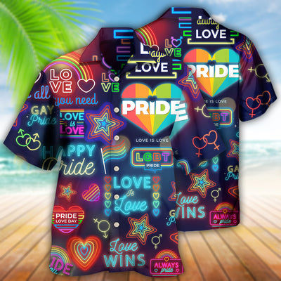LGBT Love Has No Gender - Hawaiian Shirt - Owls Matrix LTD