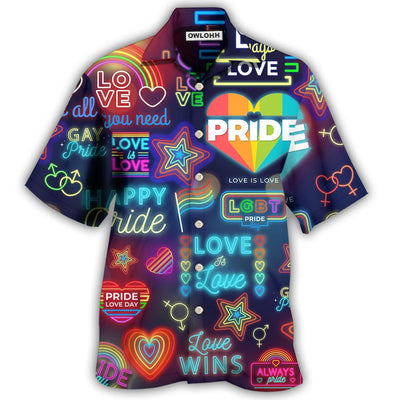 Hawaiian Shirt / Adults / S LGBT Love Has No Gender - Hawaiian Shirt - Owls Matrix LTD