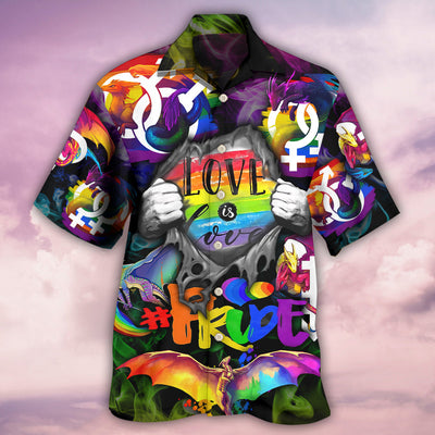 LGBT Love Is Love Pride Hand - Hawaiian Shirt - Owls Matrix LTD
