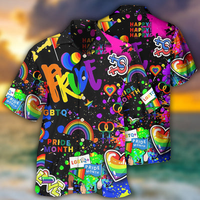 LGBT Pride Mix Color - Hawaiian Shirt - Owls Matrix LTD